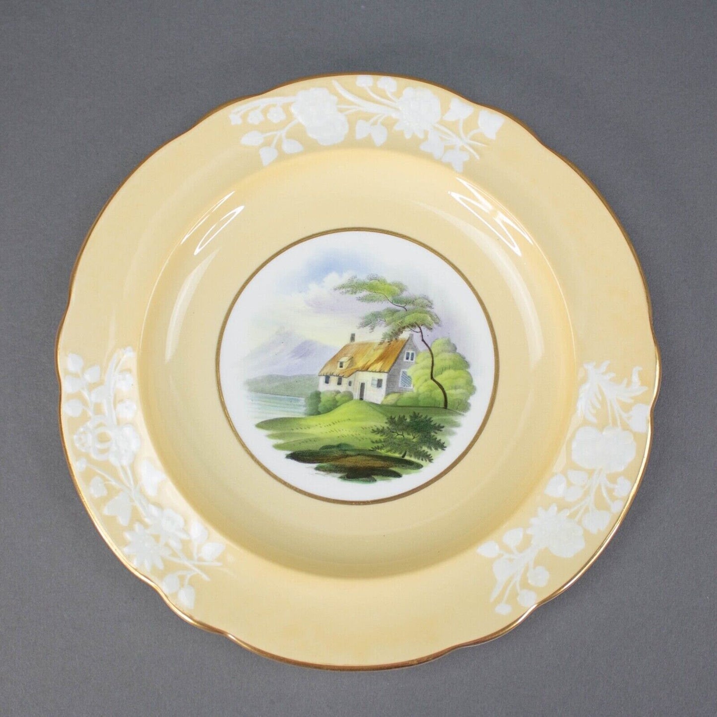 Spode Copeland WMH Plummer & Co NY Landscape House Scene 8.75" Plates Set Of 2