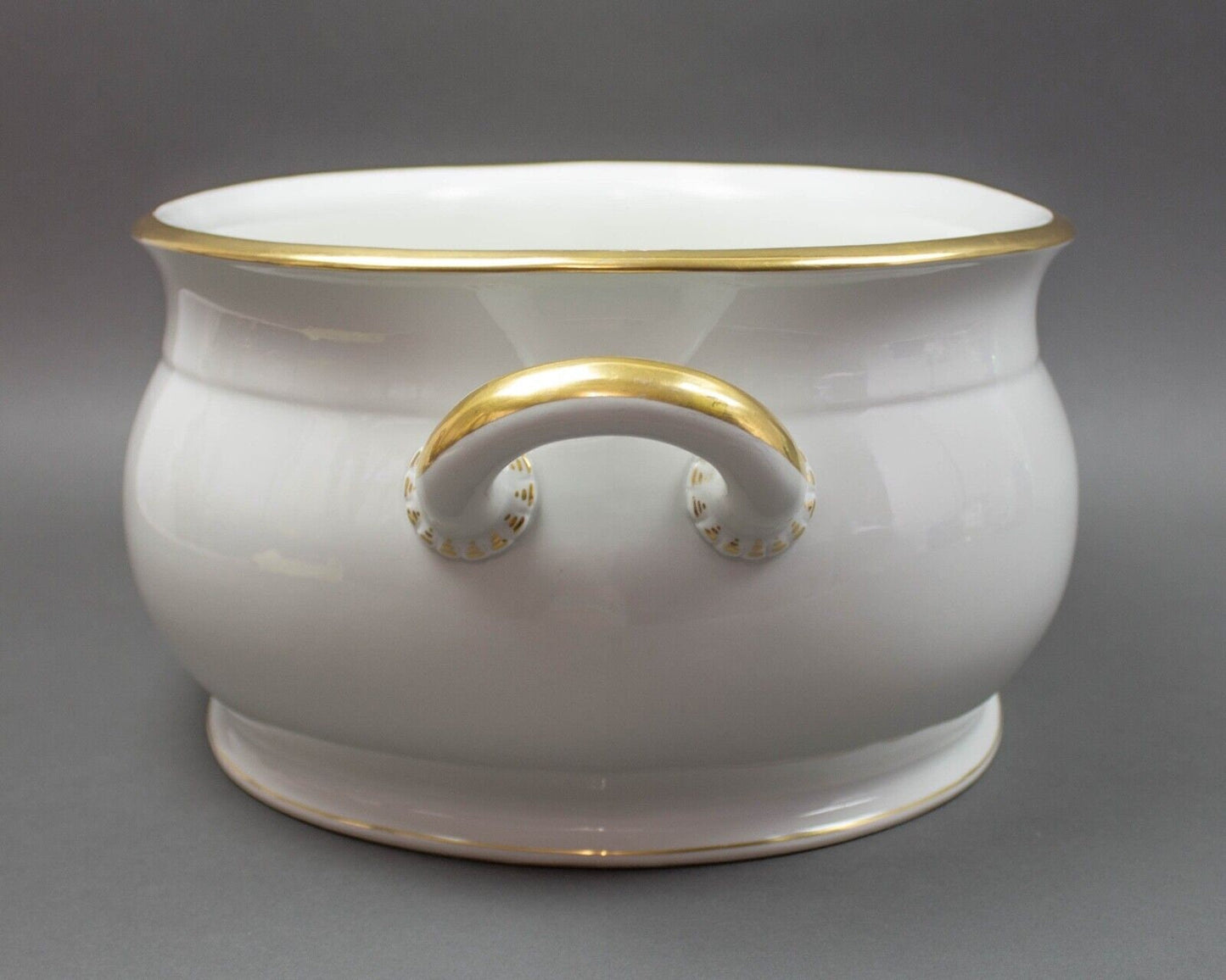 KPM Antique Large Porcelain Gold Gilt Foot Bath Wash Bowl Basin Rare