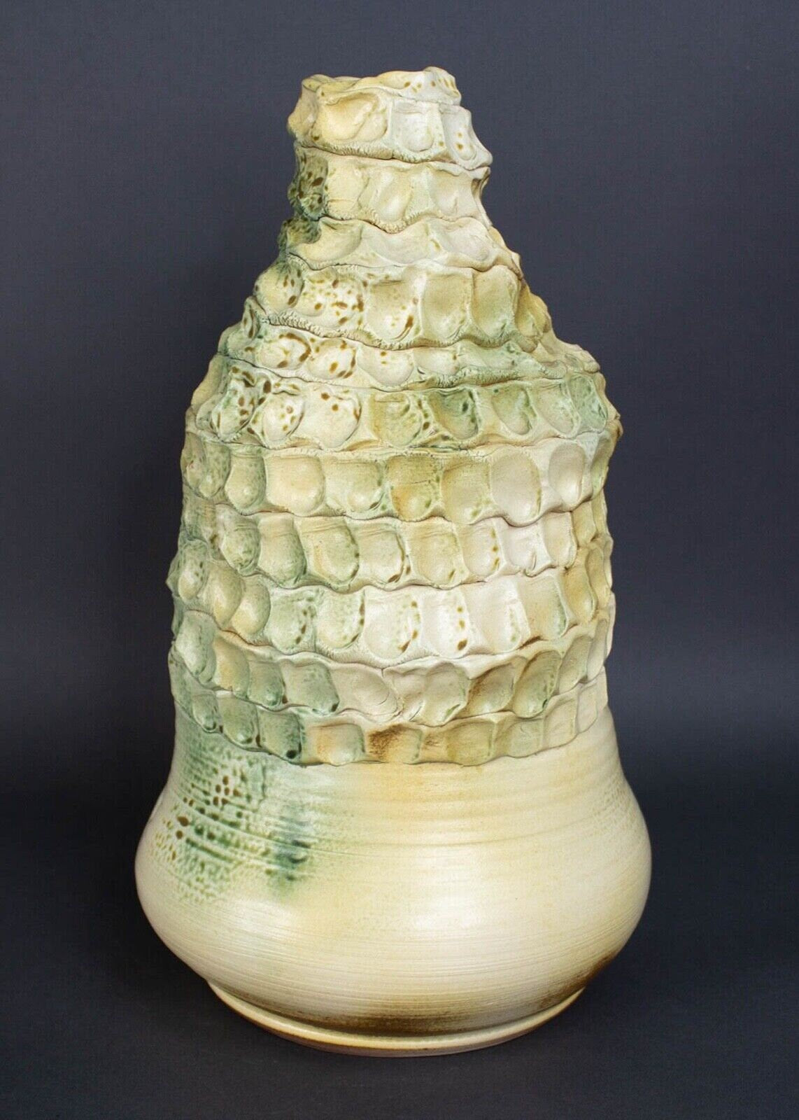 Monumental Abstract Art Studio Pottery Vase Japanese Artist Signed