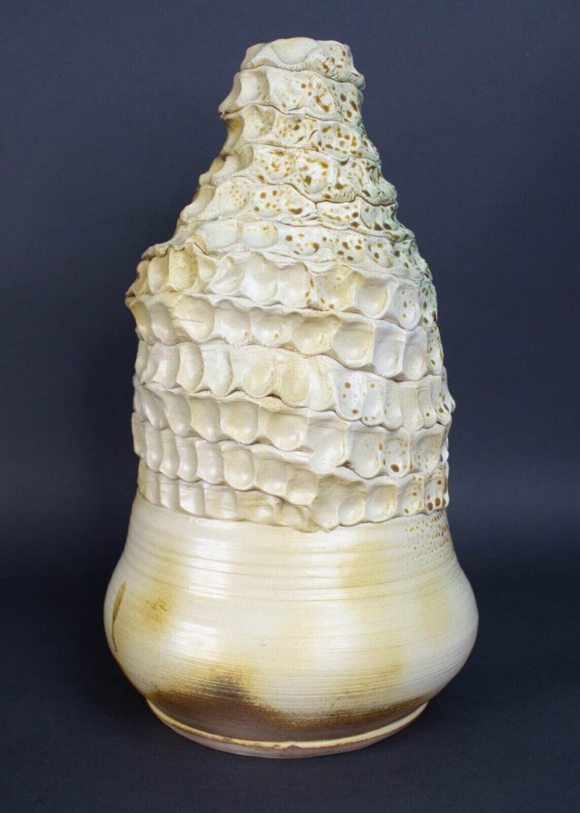 Monumental Abstract Art Studio Pottery Vase Japanese Artist Signed