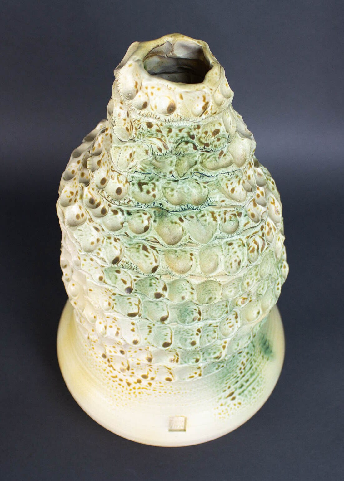 Monumental Abstract Art Studio Pottery Vase Japanese Artist Signed