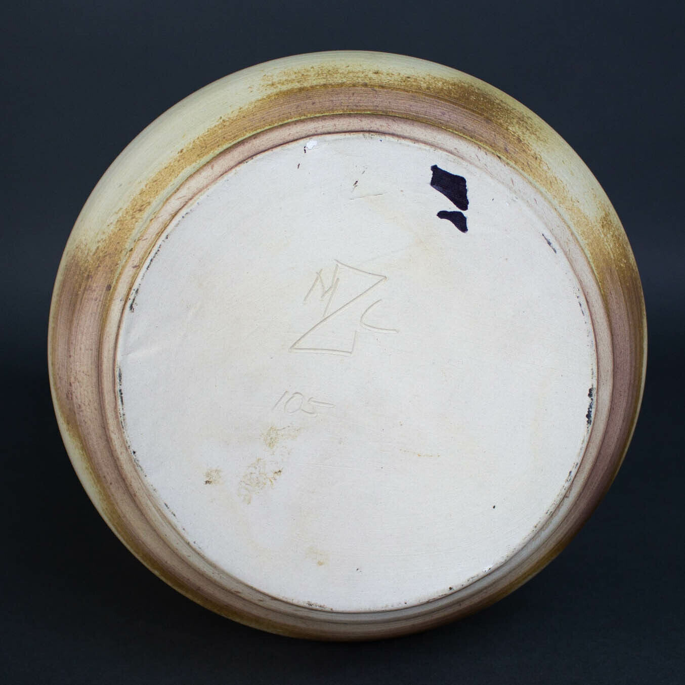Monumental Abstract Art Studio Pottery Vase Japanese Artist Signed