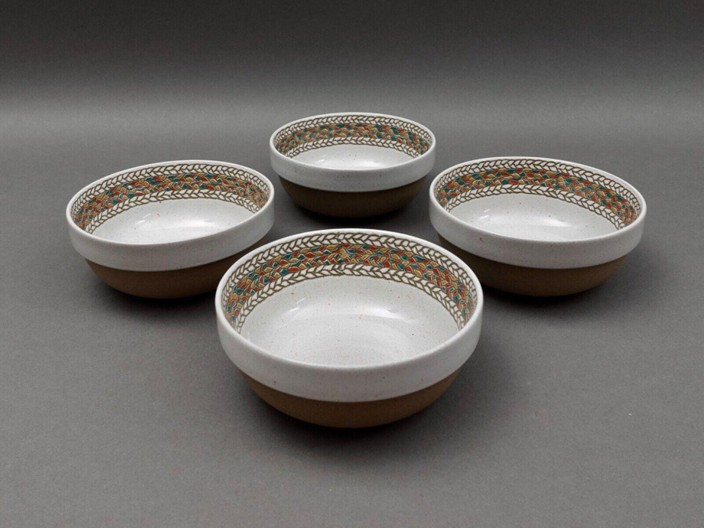 Midwinter England Braid Stoneware Cereal Soup Chili Bowl Set Of 4