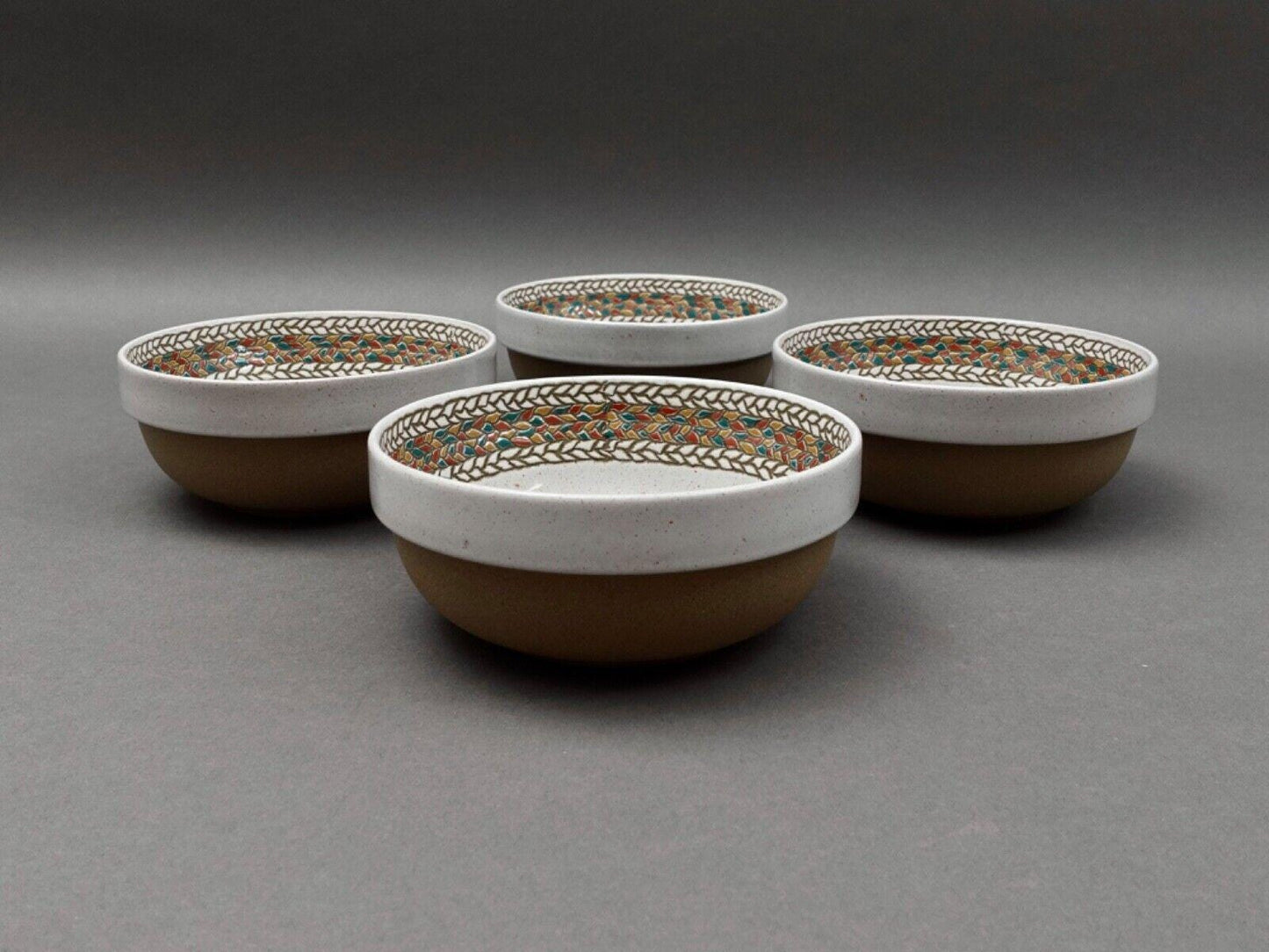 Midwinter England Braid Stoneware Cereal Soup Chili Bowl Set Of 4