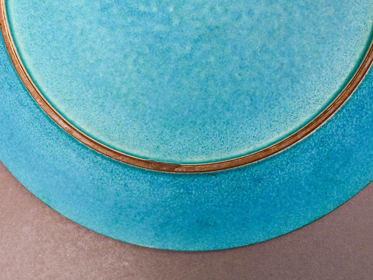 Ceramano West Germany Vintage MCM Argus Blue Pottery 10 1/8" Dinner Plate Set 3