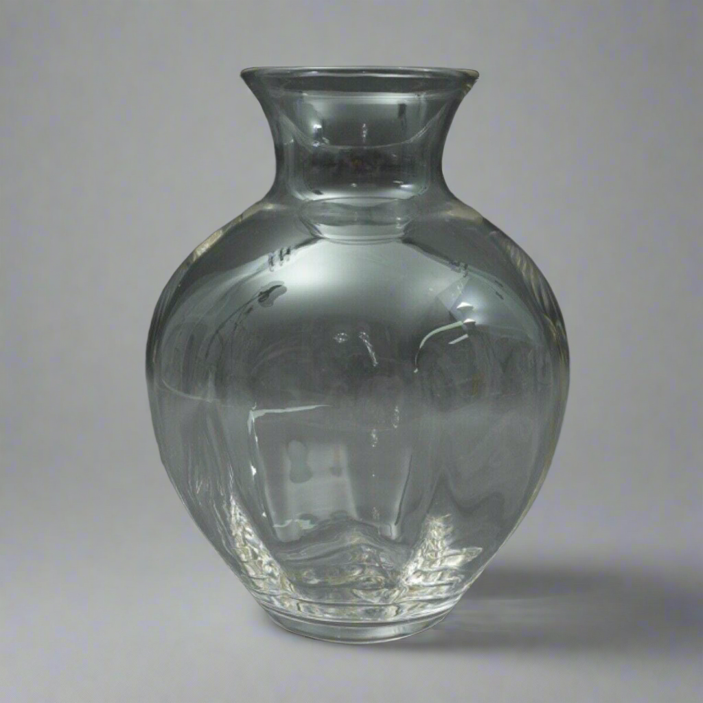 Simon Pearce Shelburne Large Hand Blown Optic Art Glass Vase 11 1/4"