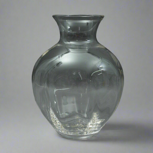 Simon Pearce Shelburne Large Hand Blown Optic Art Glass Vase 11 1/4"