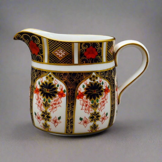 Royal Crown Derby England Old Imari 1128 Bone China Creamer Milk Jug