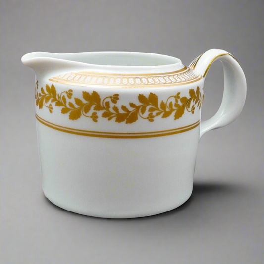 Vista Alegre Portugal Anna White & Gold Porcelain Lidded Creamer Milk Jug