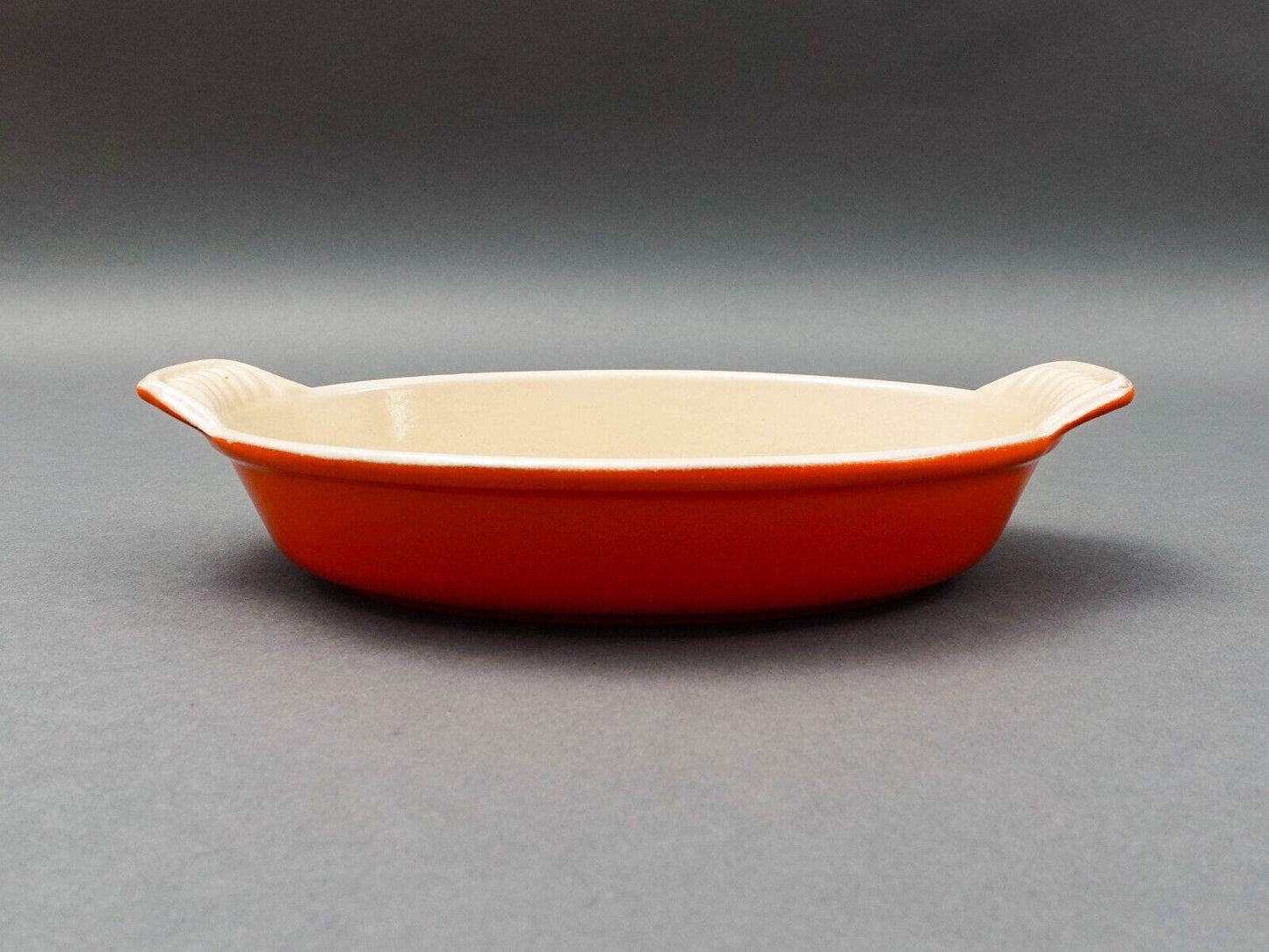 Le Creuset France Flame Orange Enamel Oval #36 #24 #20 Au Gratin Baker Set Of 3