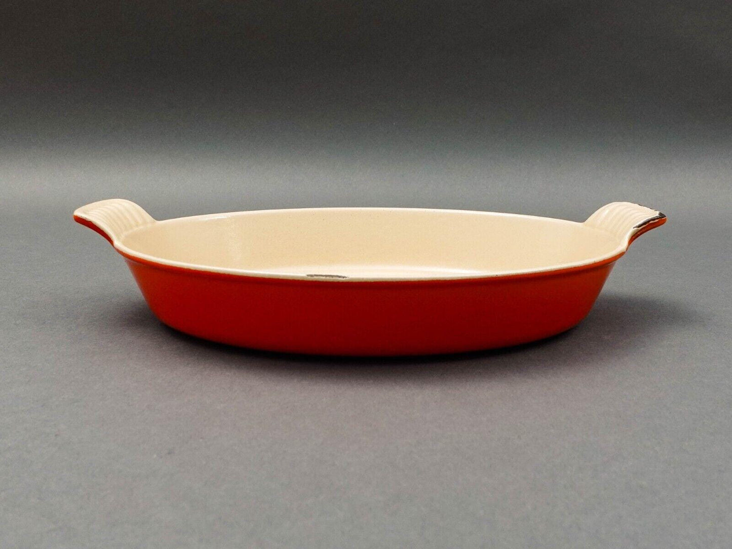 Le Creuset France Flame Orange Enamel Oval #36 #24 #20 Au Gratin Baker Set Of 3