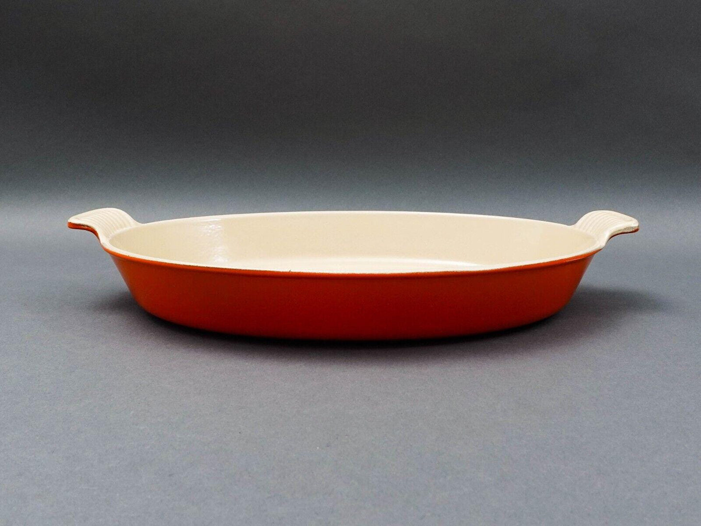 Le Creuset France Flame Orange Enamel Oval #36 #24 #20 Au Gratin Baker Set Of 3