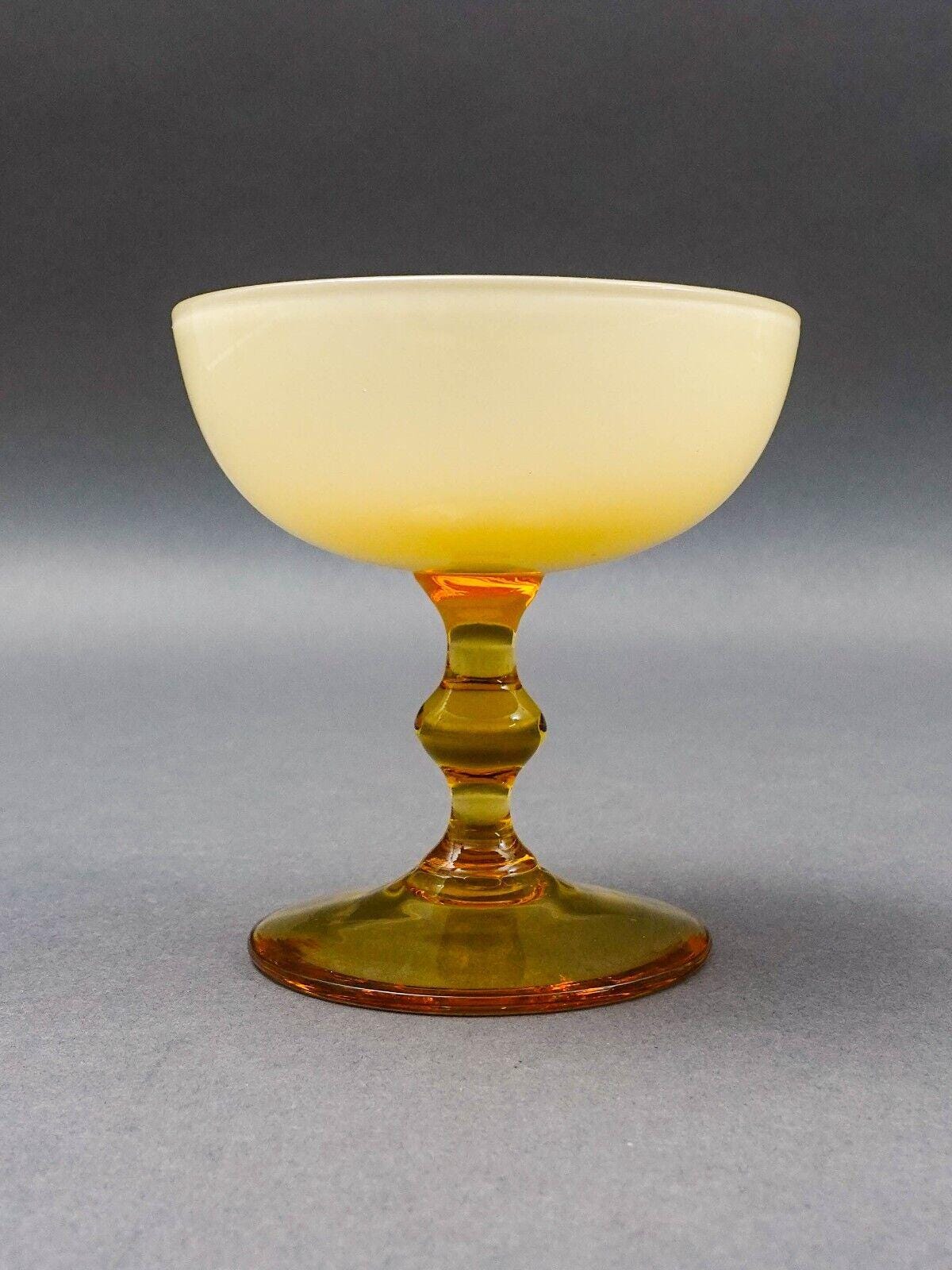 Carlo Moretti Italy Vintage MCM Amber Champagne Coupe Cocktail Glasses Set Of 4