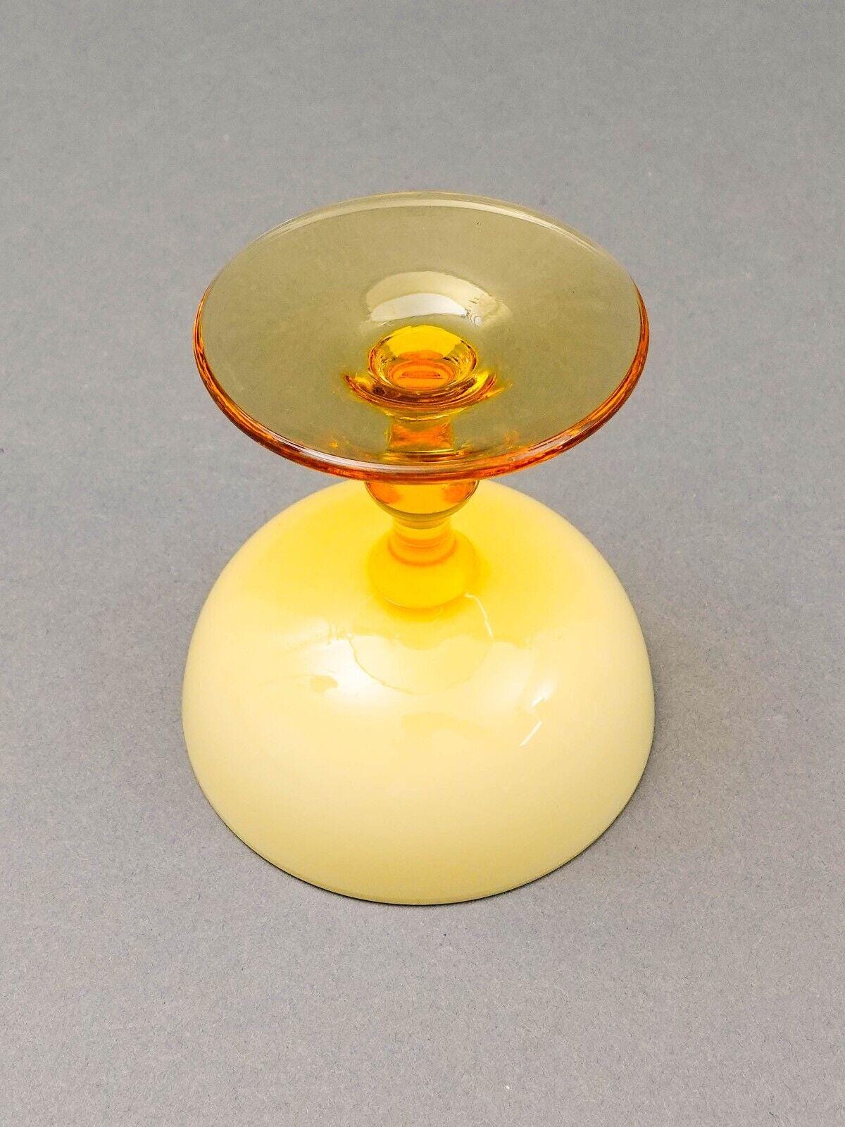 Carlo Moretti Italy Vintage MCM Amber Champagne Coupe Cocktail Glasses Set Of 4