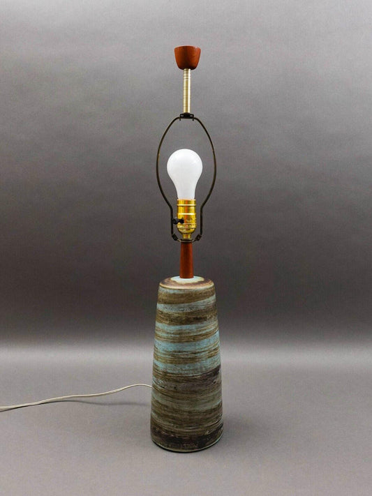 Jane Gordon Martz Signed Marshall Studios Vintage MCM Ceramic Pottery Table Lamp