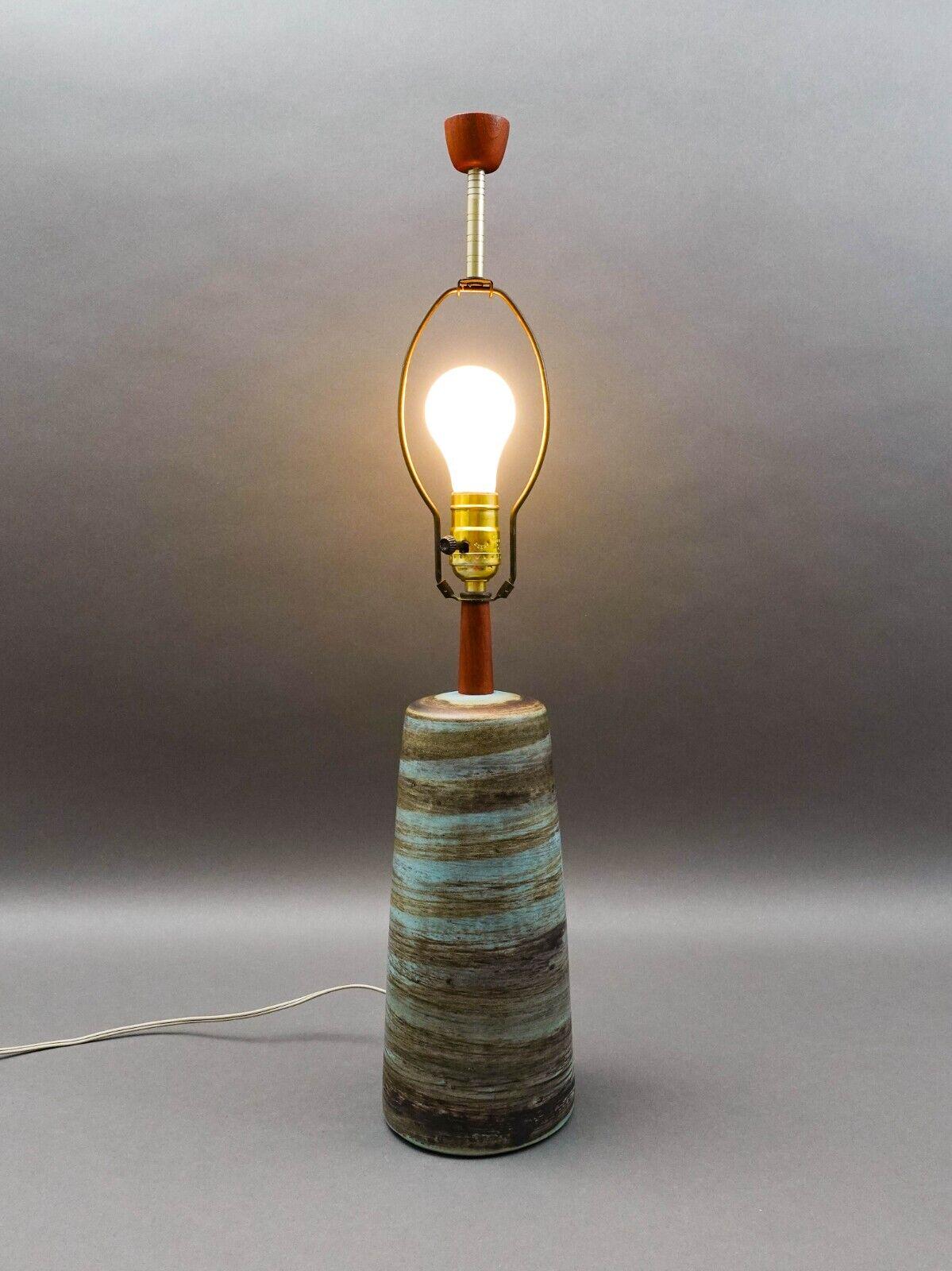 Jane Gordon Martz Signed Marshall Studios Vintage MCM Ceramic Pottery Table Lamp