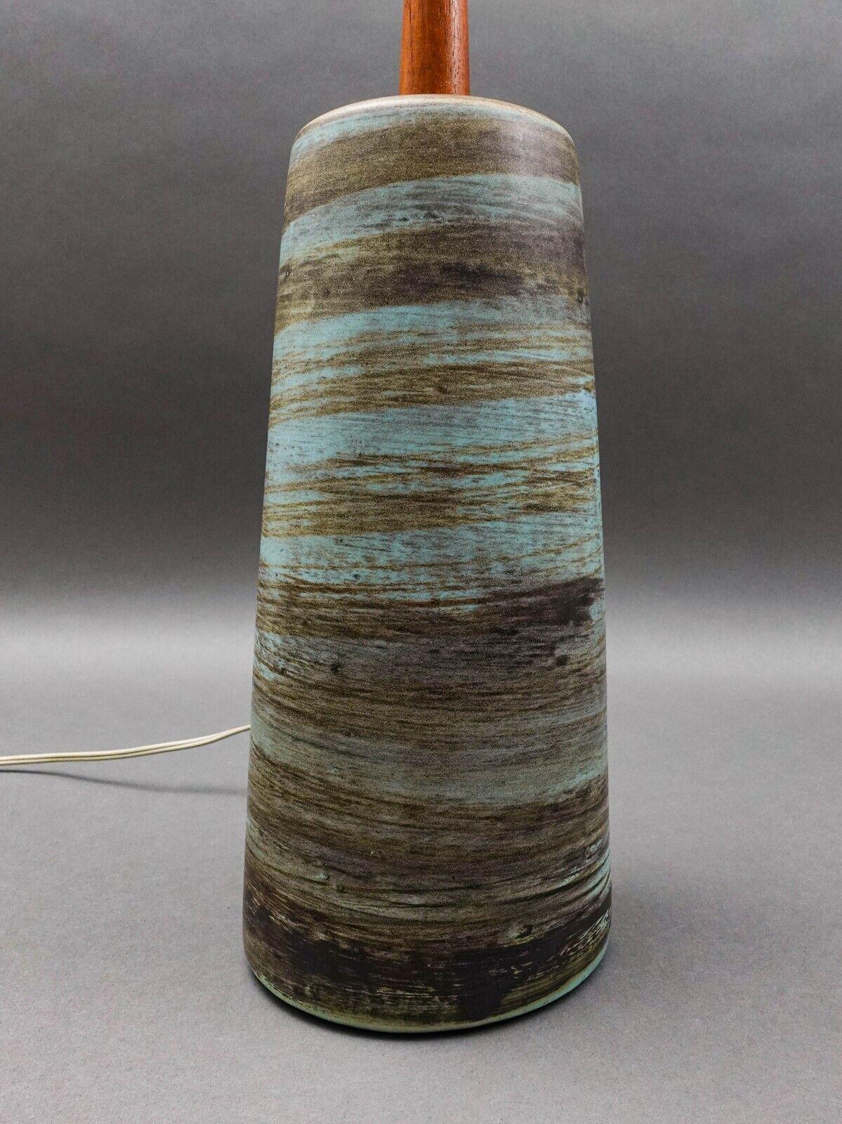 Jane Gordon Martz Signed Marshall Studios Vintage MCM Ceramic Pottery Table Lamp