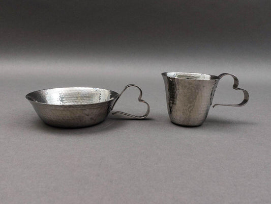 Michael Aram Hammered Heart Bowl & Cup Baby Gift Set