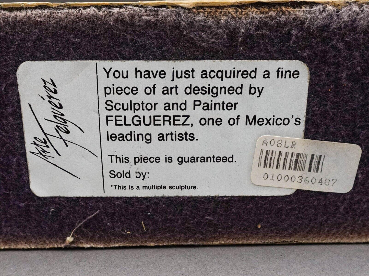Manuel Felguerez Mexican Large Cyclist Bicycle Rider Metal Art Sculpture 12 3/4"