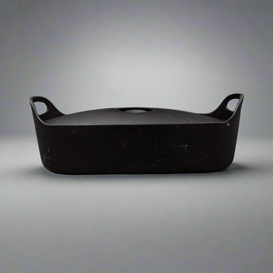 Timo Sarpaneva Rosenlew Finland MCM Black Cast Iron Casserole Pan Pot (Read)