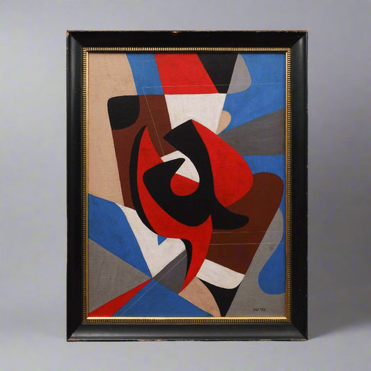Jean Rets (Belgian, 1910-1998) Signed Abstract Oil On Canvas Painting