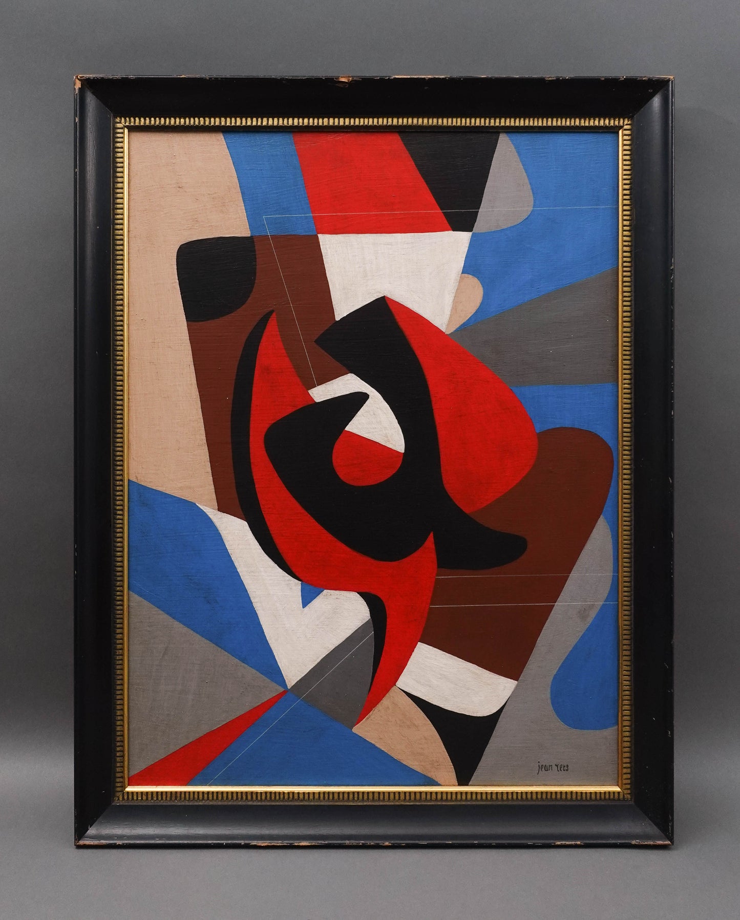 Jean Rets (Belgian, 1910-1998) Signed Abstract Oil On Canvas Painting