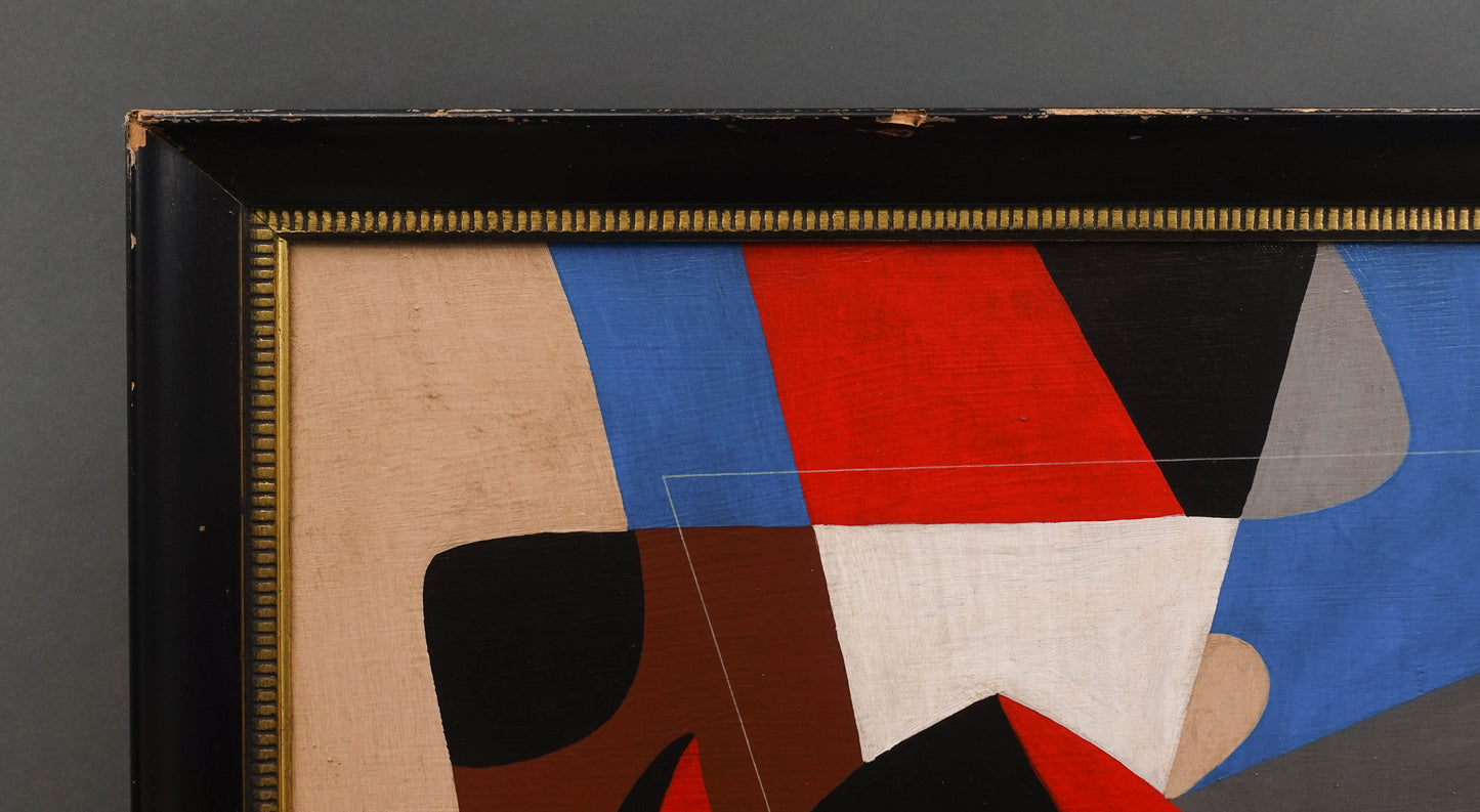 Jean Rets (Belgian, 1910-1998) Signed Abstract Oil On Canvas Painting