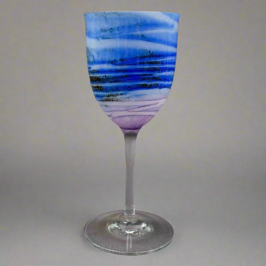 Steven Maslach 1978 Signed Volcano Ash Hand Blown 5 7/8" Cordial Glass