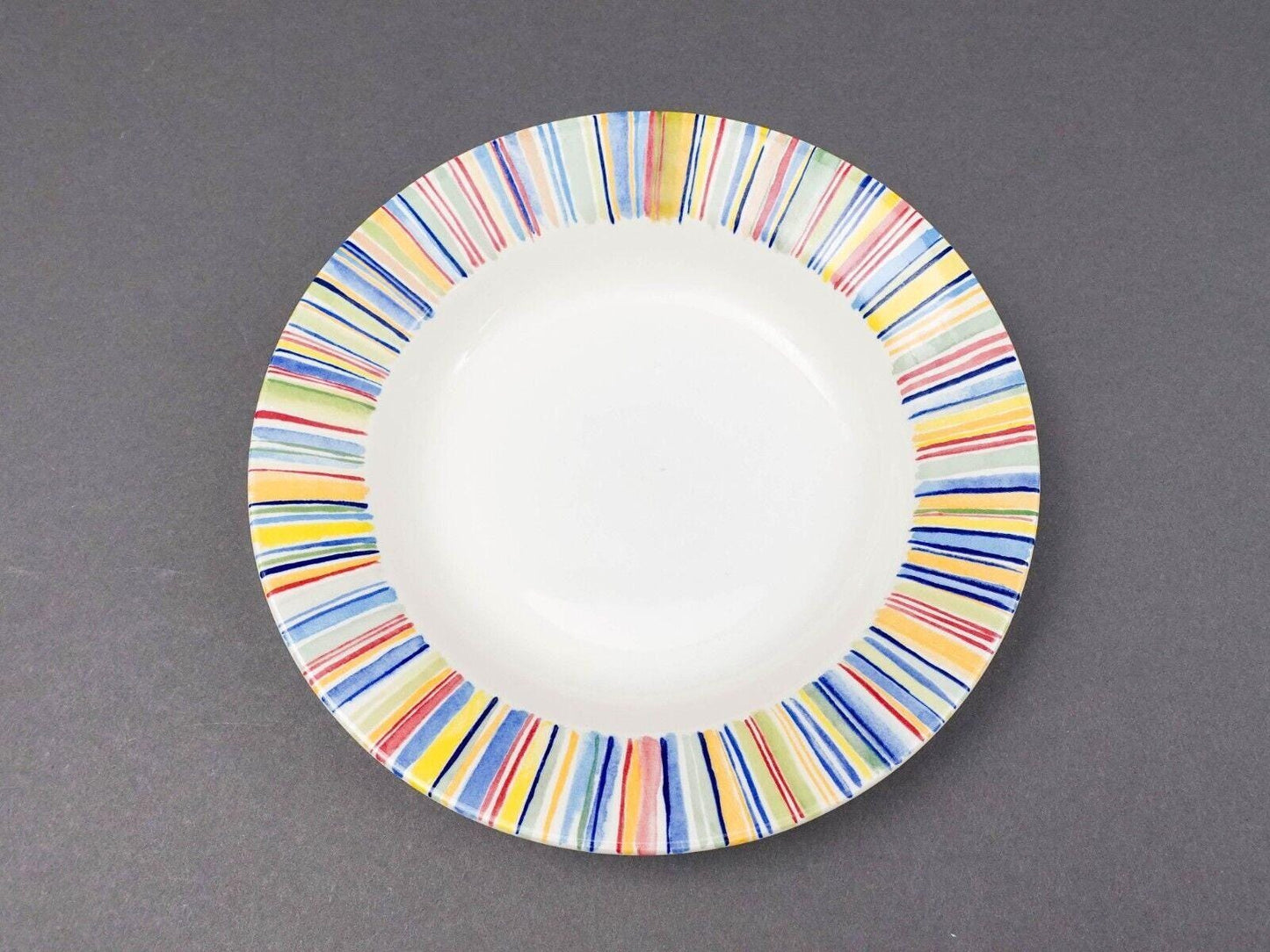 Gien France Colorado Rimmed Soup Bowl Set Of 4