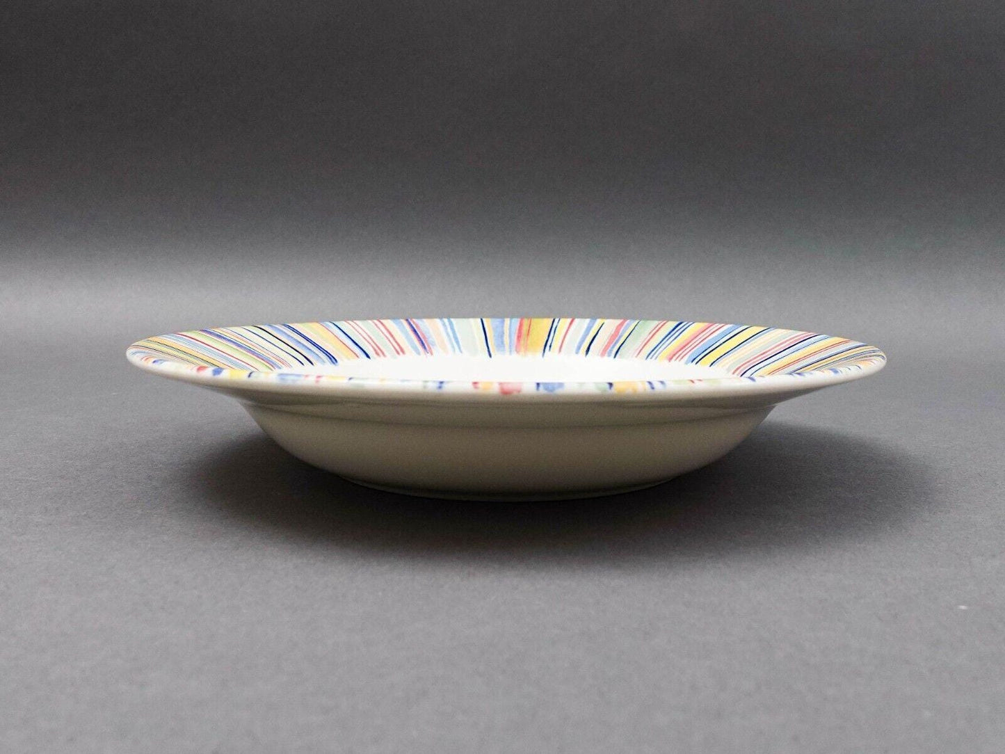 Gien France Colorado Rimmed Soup Bowl Set Of 4