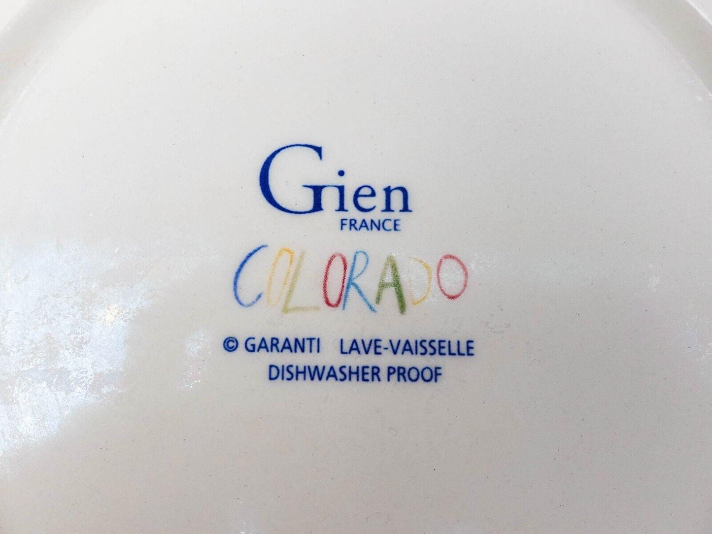 Gien France Colorado Rimmed Soup Bowl Set Of 4