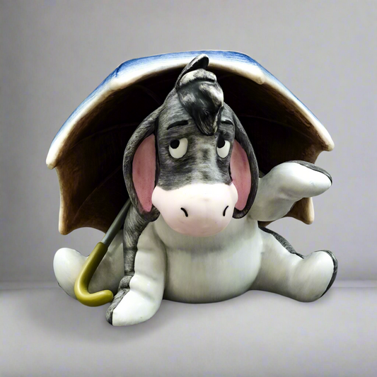 Goebel Walt Disney Eeyore Umbrella Boy Winnie The Pooh 17-356 Rare Figurine