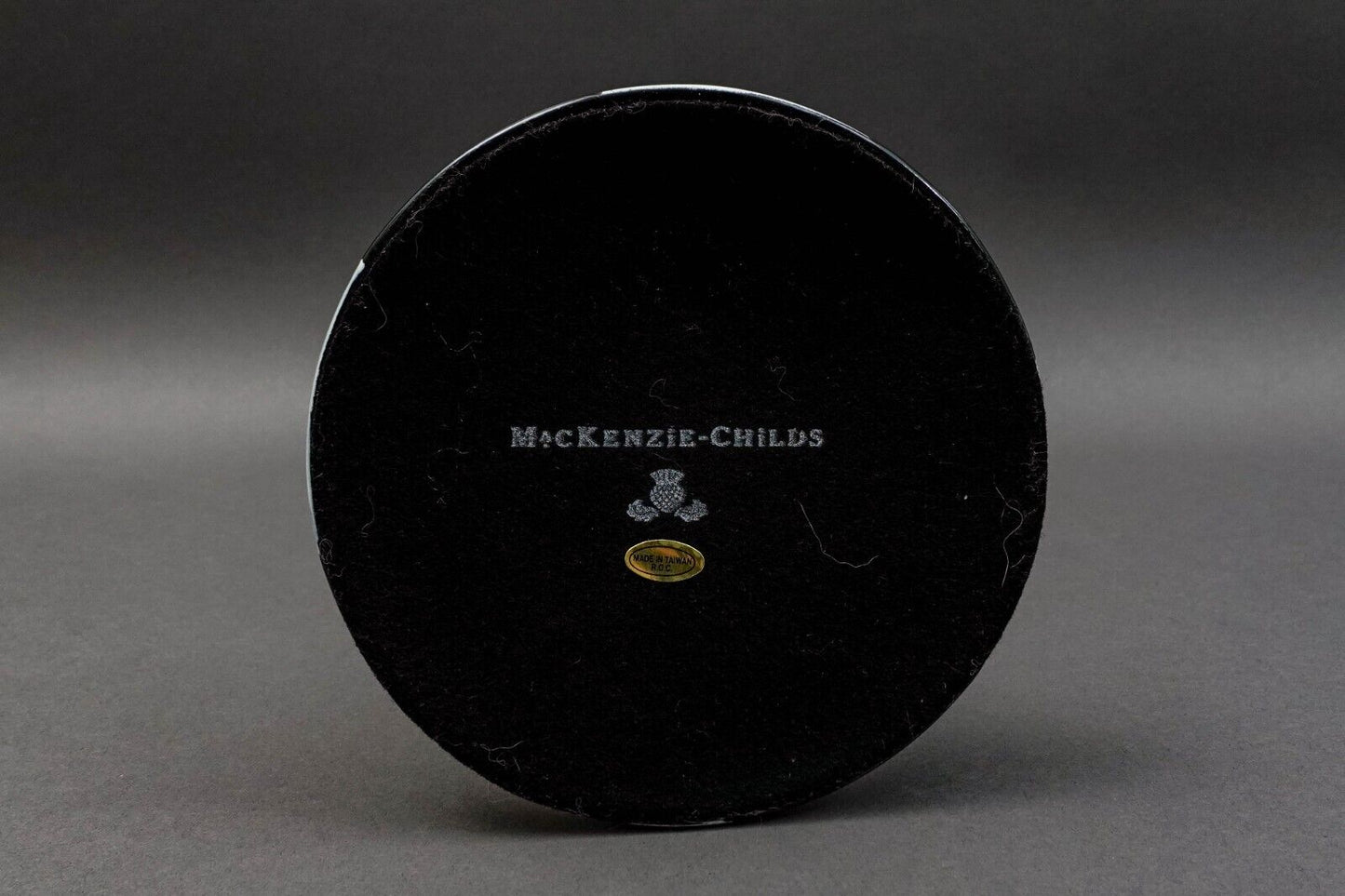 MacKenzie Childs Courtly Check Enamel Candlestick Candle Holder