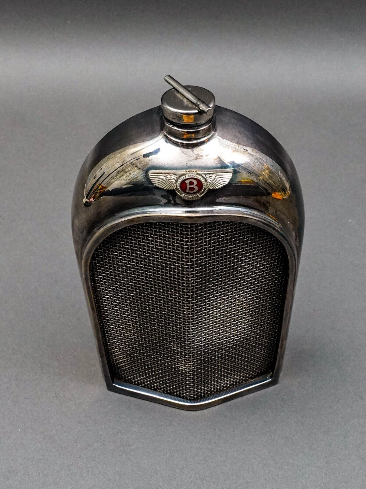 Classic Stable Ltd England Bentley Chrome Radiator Grill Flask Decanter