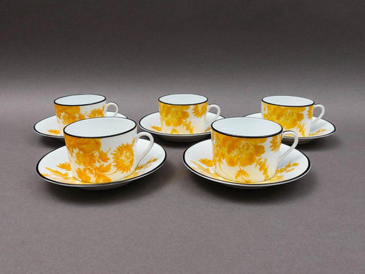 Bill Goldsmith Site Corot Limoges France Potpourri Coffee Cup & Saucer Set Of 5
