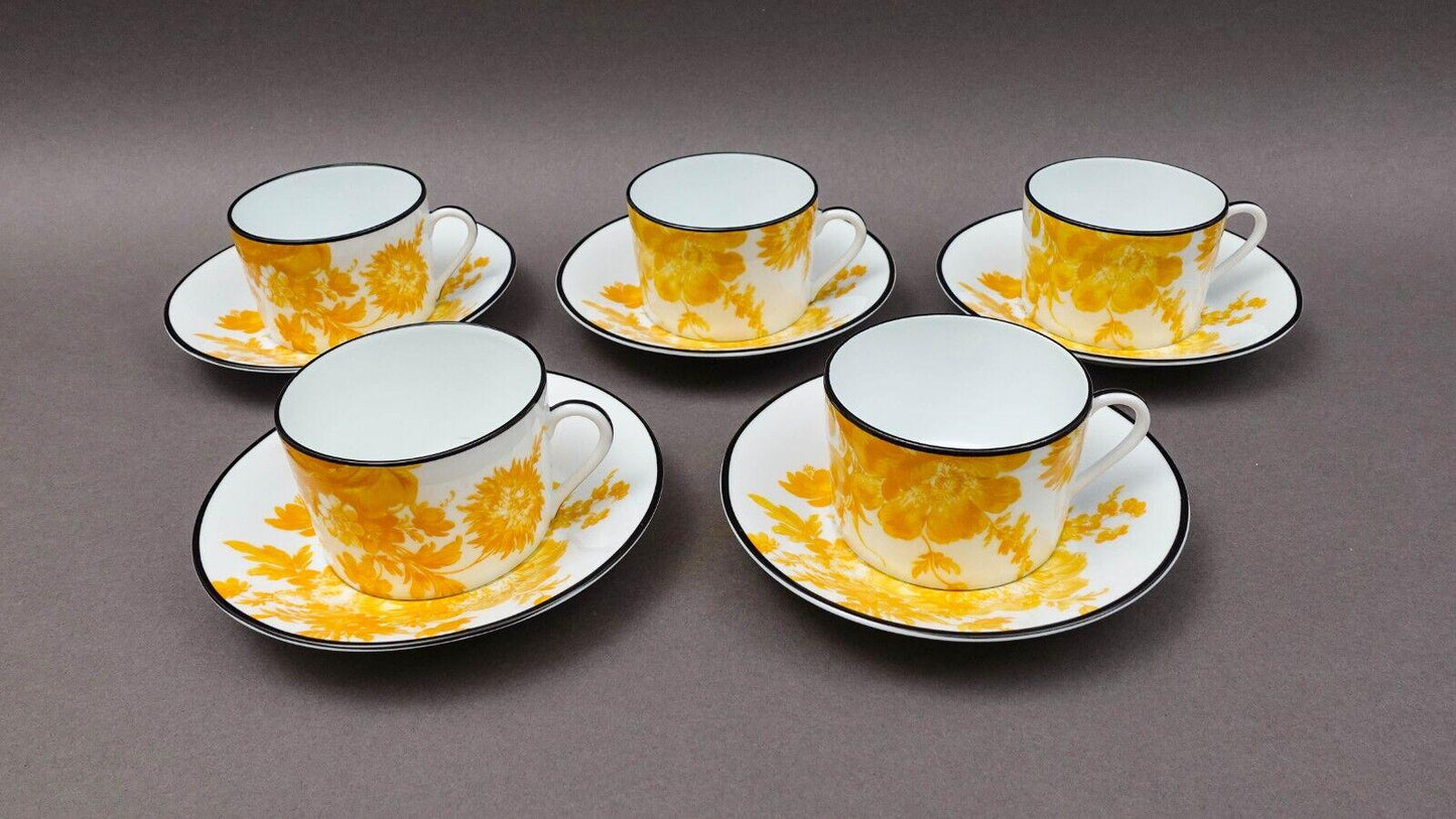 Bill Goldsmith Site Corot Limoges France Potpourri Coffee Cup & Saucer Set Of 5