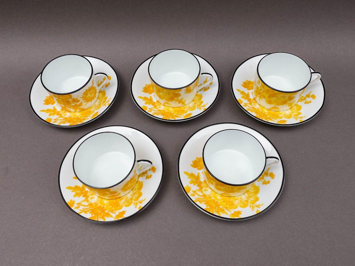 Bill Goldsmith Site Corot Limoges France Potpourri Coffee Cup & Saucer Set Of 5