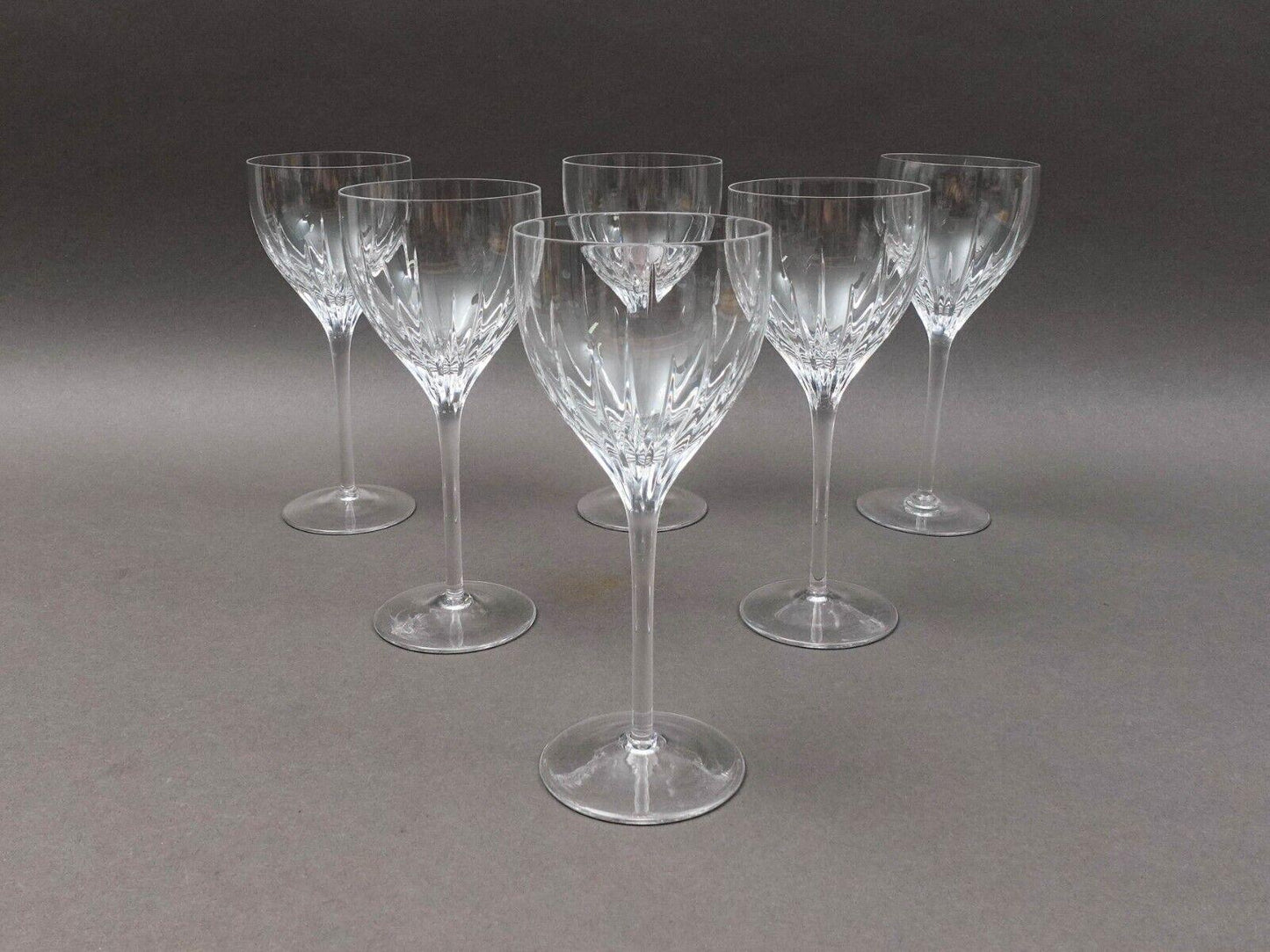 Miller Rogaska Crystal Stemware Soho 8 1/8" Wine Water Goblet Glasses Set Of 6
