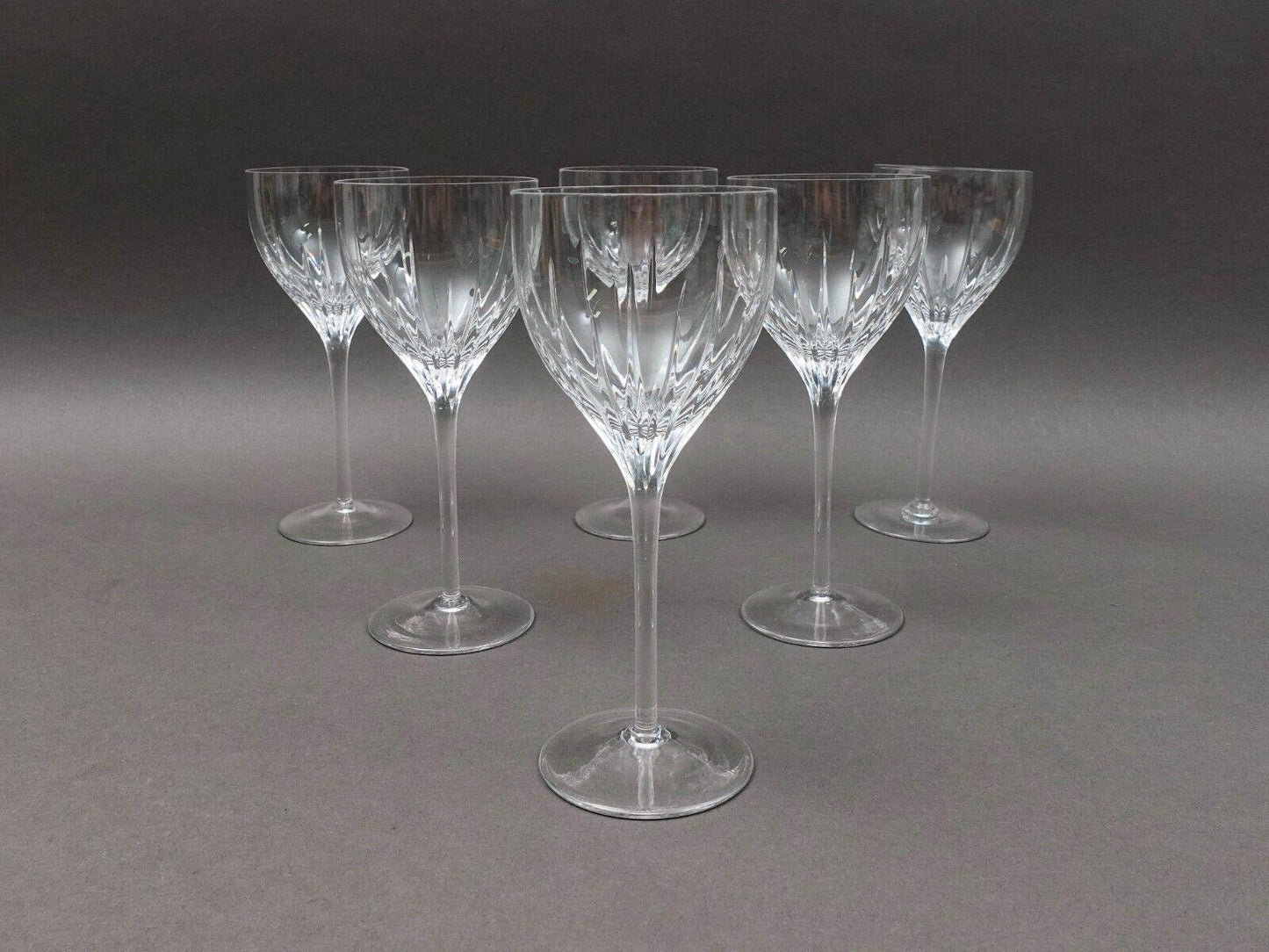 Miller Rogaska Crystal Stemware Soho 8 1/8" Wine Water Goblet Glasses Set Of 6