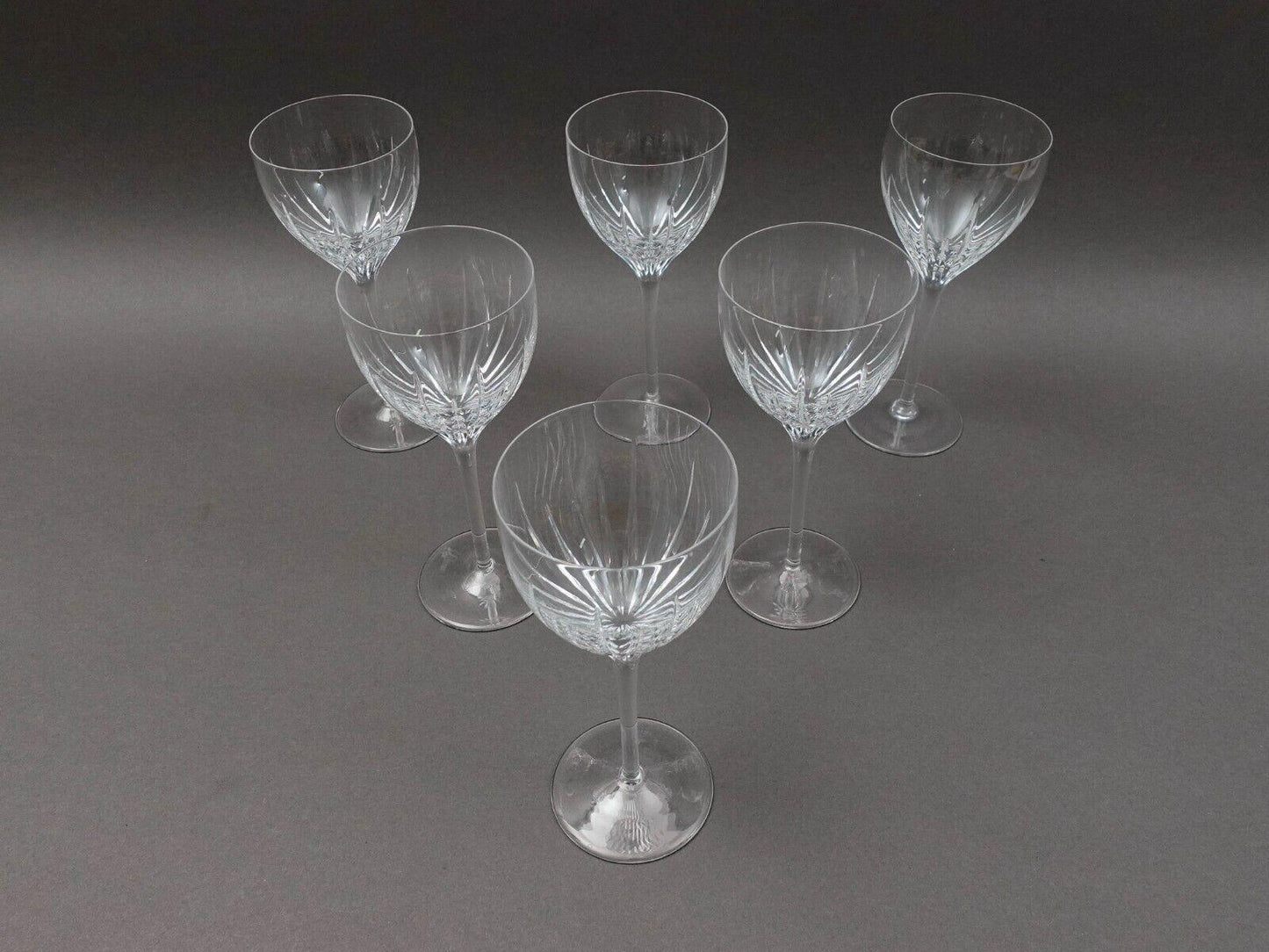 Miller Rogaska Crystal Stemware Soho 8 1/8" Wine Water Goblet Glasses Set Of 6