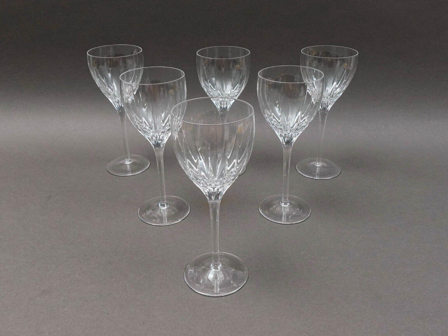 Miller Rogaska Crystal Stemware Soho 7 5/8" Wine Glasses Set Of 6