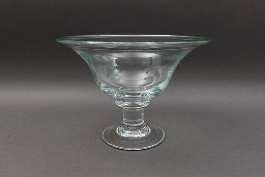 Simon Pearce Shelburne Glass Large 13" Footed Pedestal Compote Centerpiece Bowl