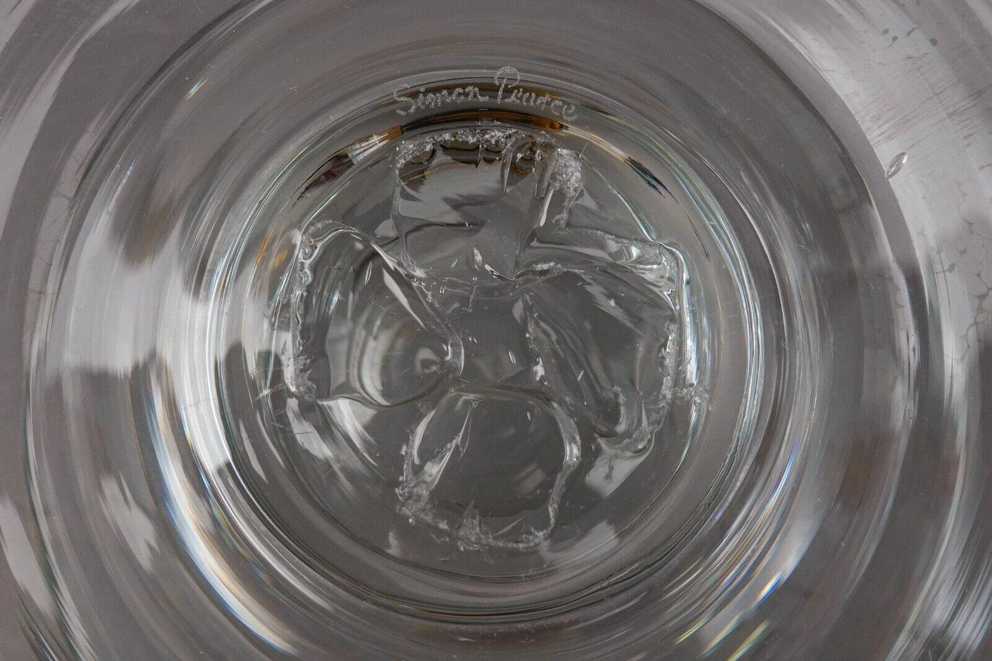 Simon Pearce Shelburne Glass Large 13" Footed Pedestal Compote Centerpiece Bowl