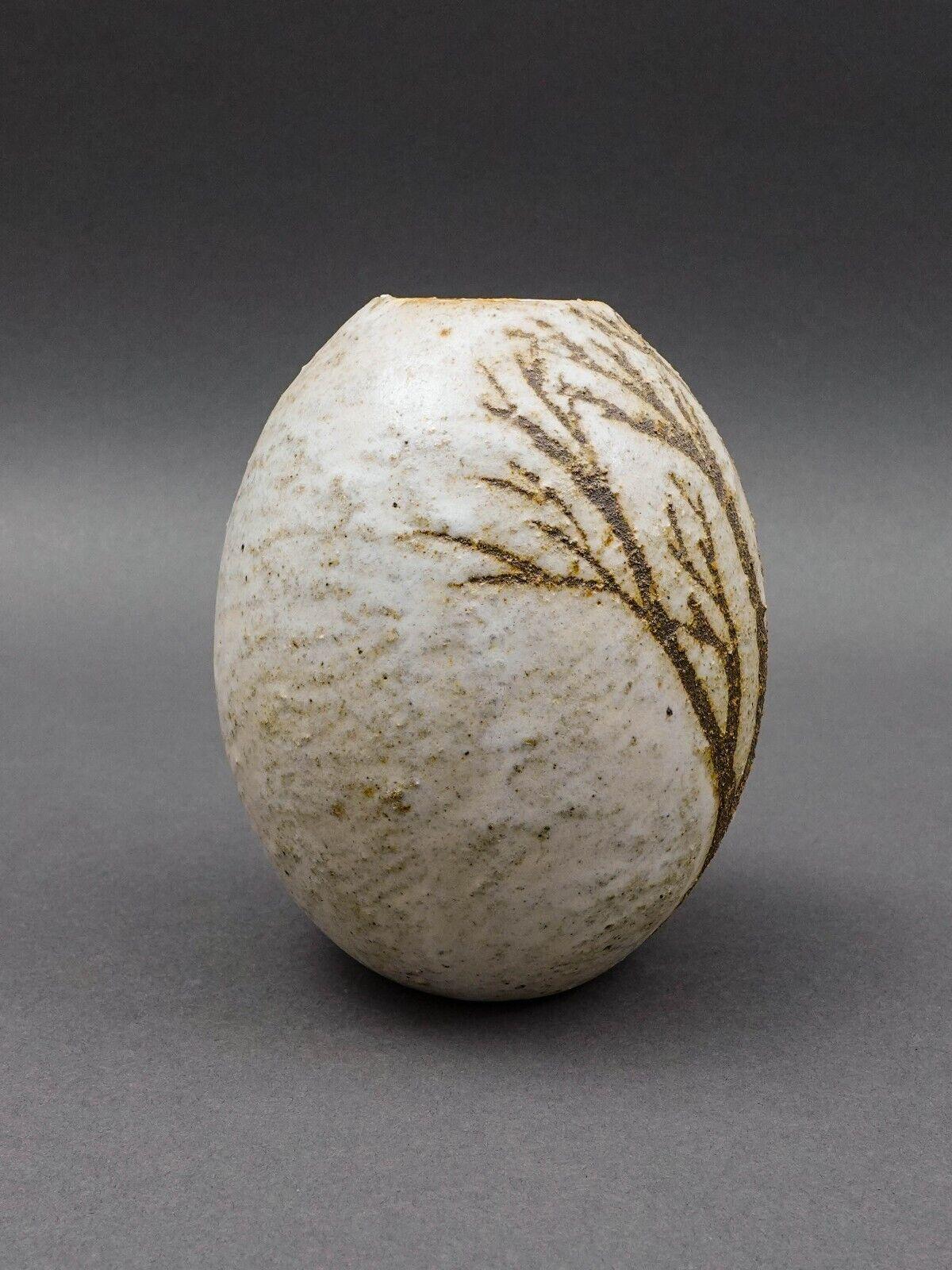 Anderson Design Studio 1982 Signed Modernist Tree Branch Art Pottery Vase 4 1/2"