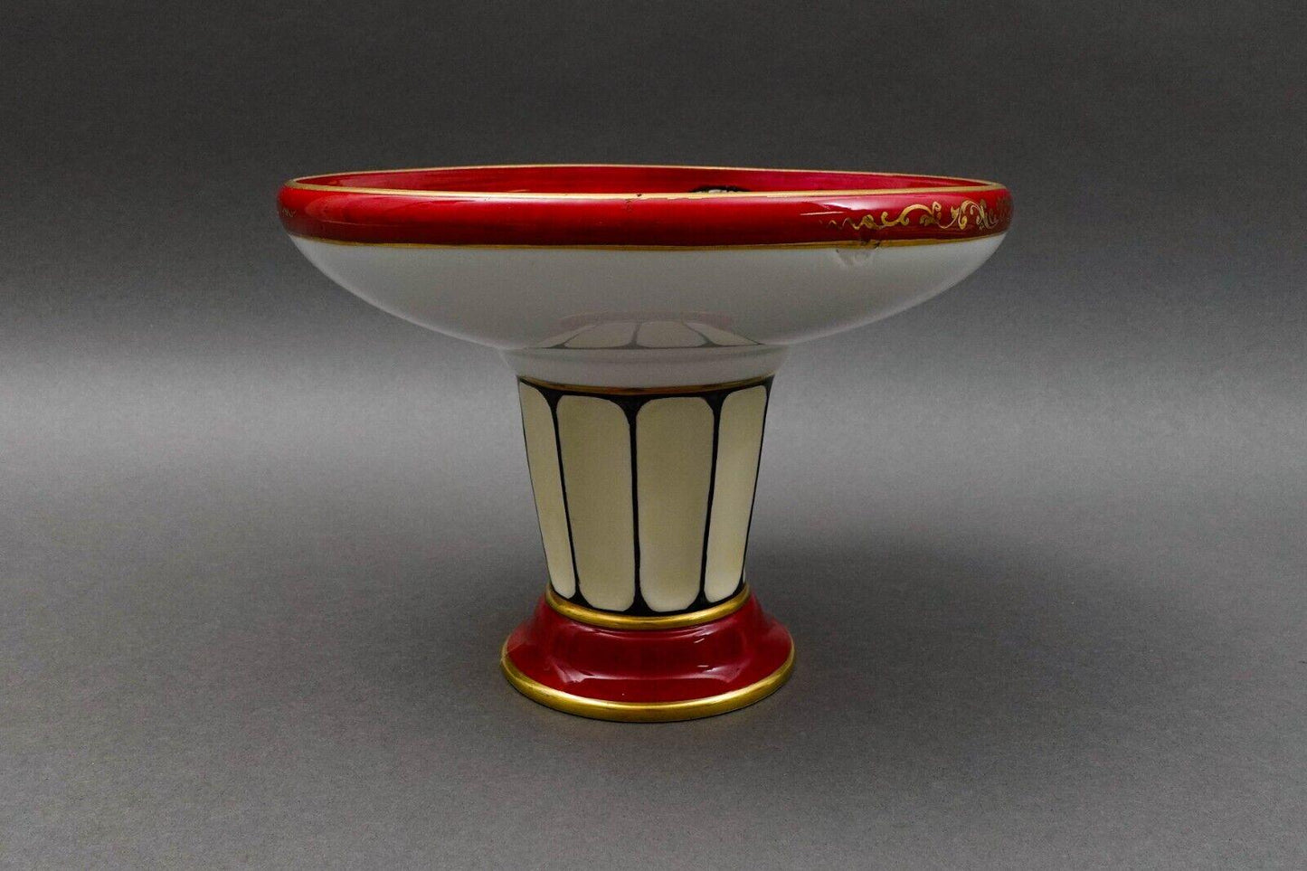 Noritake Japan Vintage Flower Basket Porcelain Footed Pedestal Compote Bowl