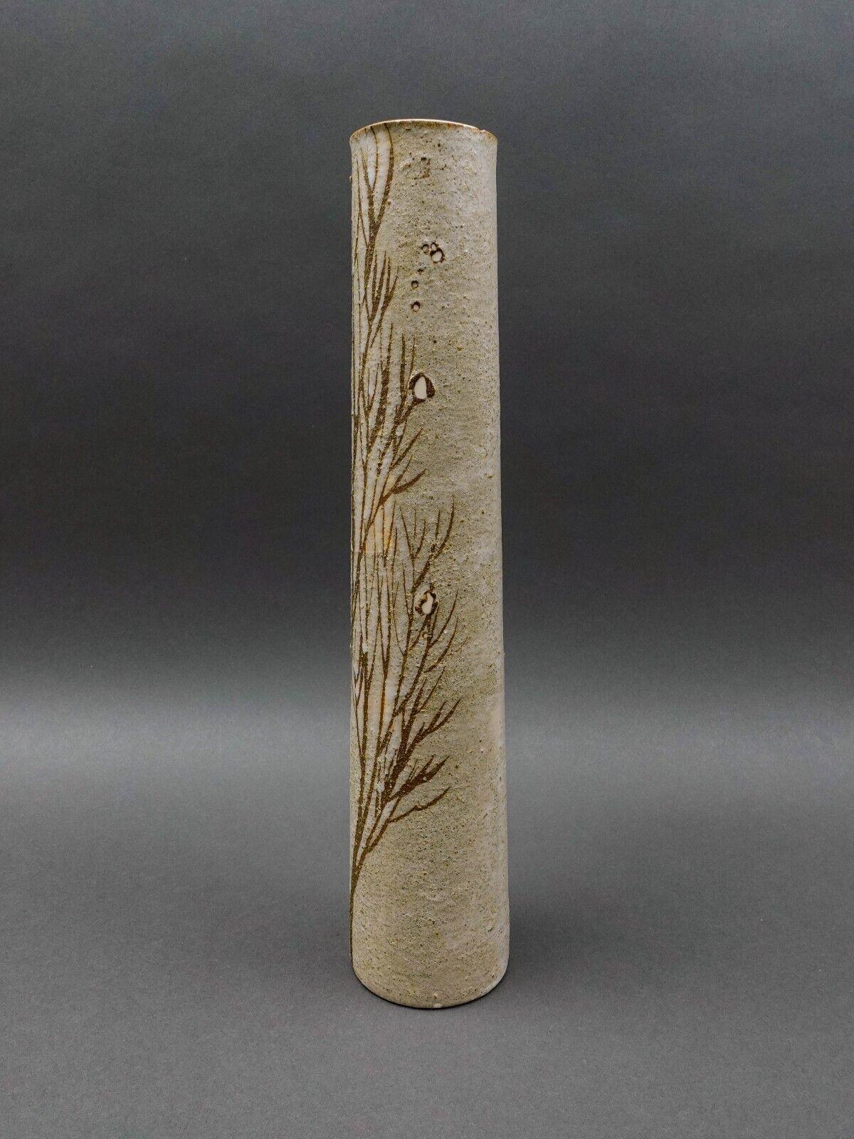 Anderson Design Of Maine Modernist Tree Branch Studio Art Pottery Vase 16" Read