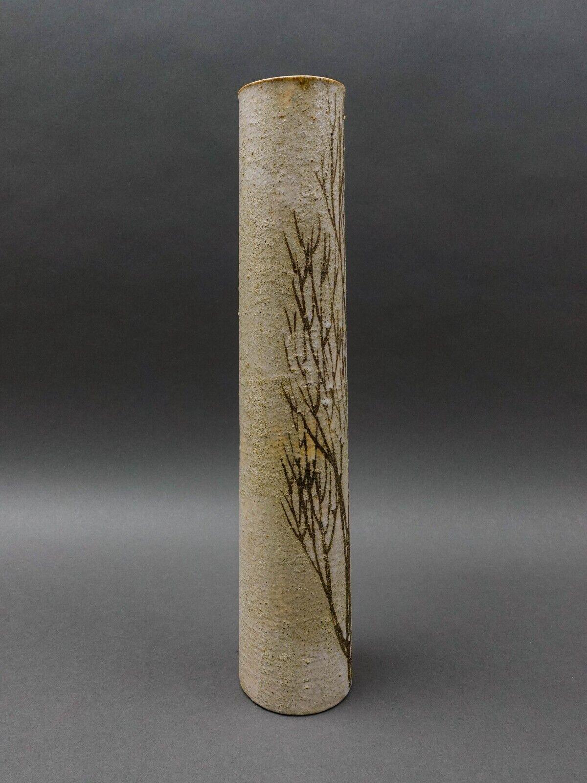 Anderson Design Of Maine Modernist Tree Branch Studio Art Pottery Vase 16" Read