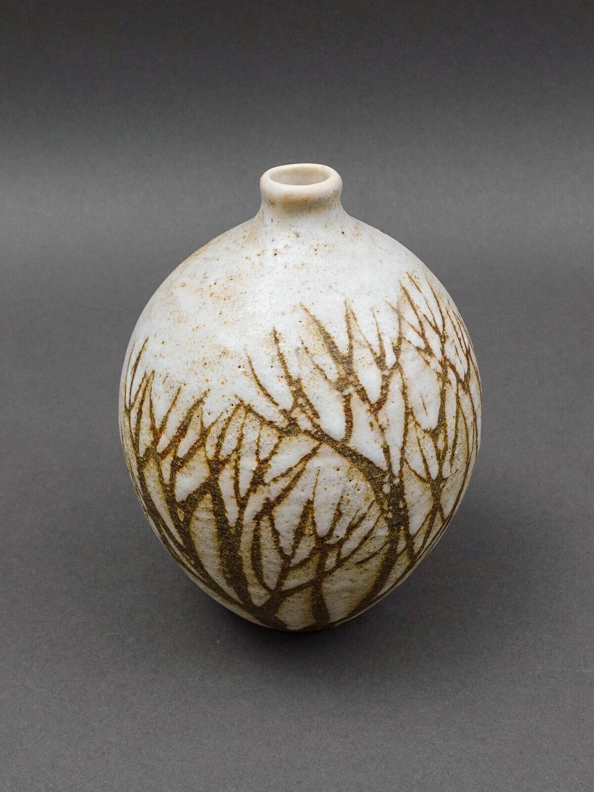Anderson Design Of Maine Modernist Tree Branch Studio Art Pottery Vase 5 3/4"
