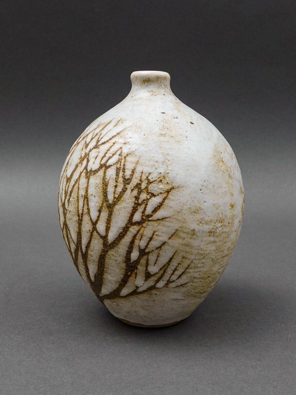 Anderson Design Of Maine Modernist Tree Branch Studio Art Pottery Vase 5 3/4"