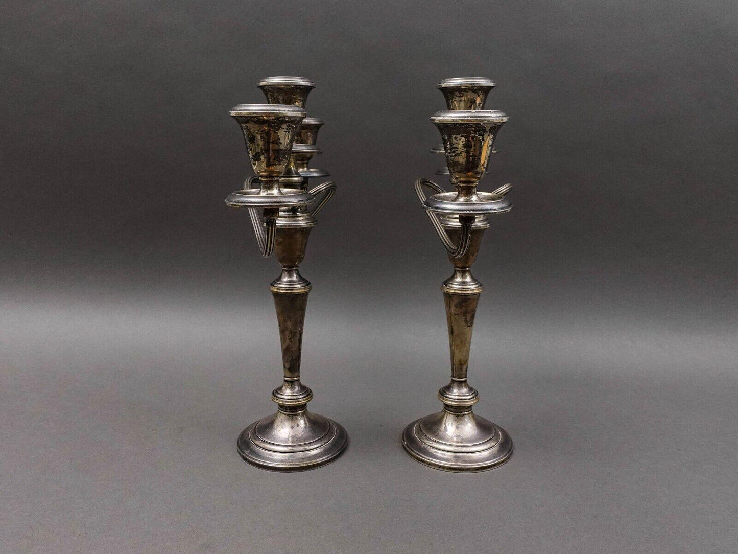 Gorham Vintage Sterling Silver 638 Twisted Branch Candelabra Candle Holder Pair